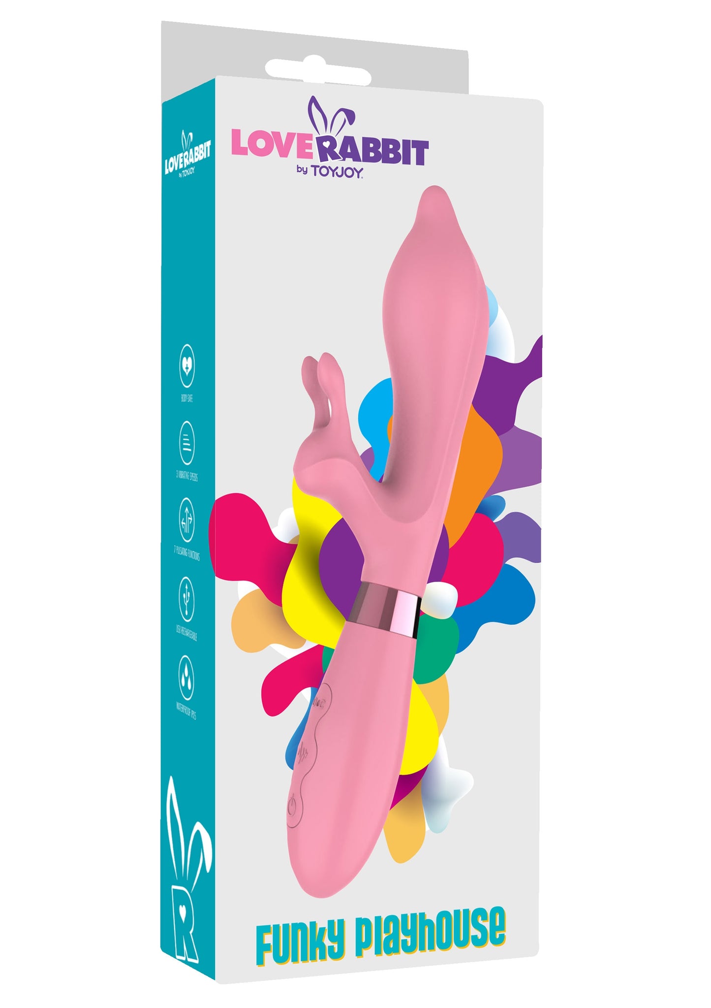 Vibromasseur Rabbit Funky Playhouse 21cm Rose
