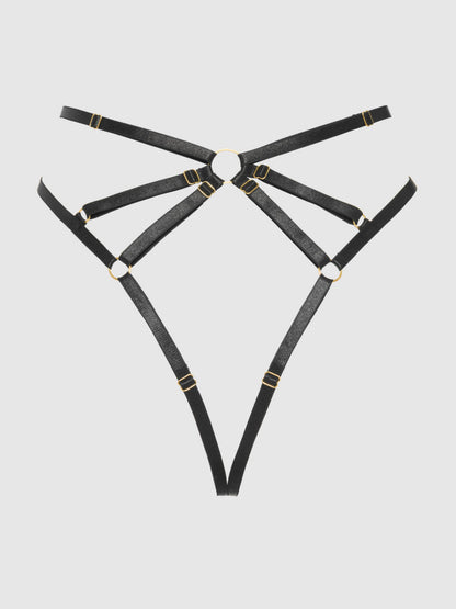 Tanga à bretelles en dentelle ROSALIE