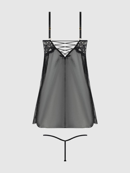 Ensemble nuisette et string en dentelle BELLA